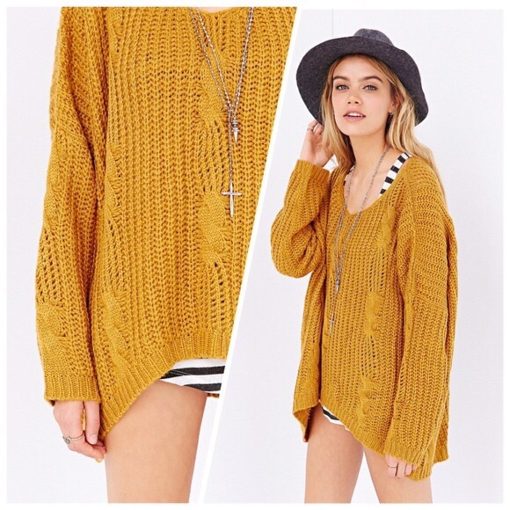 Unif X Urban Outfitters Mustard Sweater